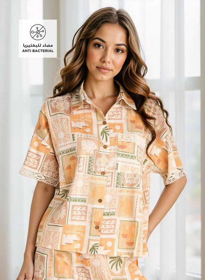 سبلاش فيڤ طقم بيجامة مطبوع