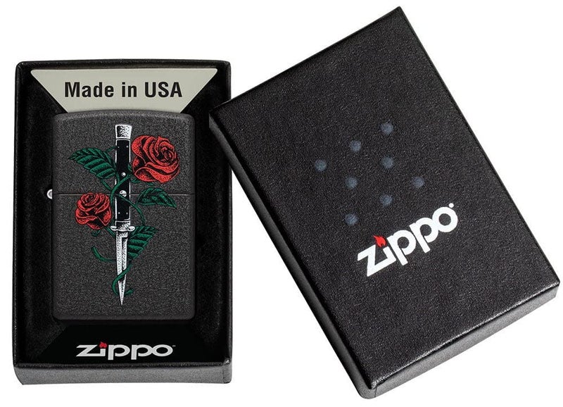 Zippo زيبو روز داغر تاتو ديزاين ولاعة جيب مقاومة للرياح، معتمدة من BIS - Image 5