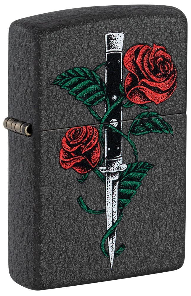 Zippo زيبو روز داغر تاتو ديزاين ولاعة جيب مقاومة للرياح، معتمدة من BIS - Image 1