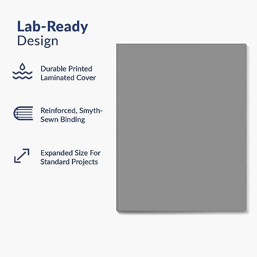 Vela Sciences Advanced B7-B Expanded Softcover Lab Notebook, 9.25 x 11.75 in (23.5 x 30 cm), 144 Pages, Permanent Bound, 70lb Heavyweight Paper (1-Pack, Grid) - Image 3