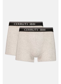 CERRUTI 1881 Men 2 Pieces Brand Logo Trunks, Grey  - Image 1