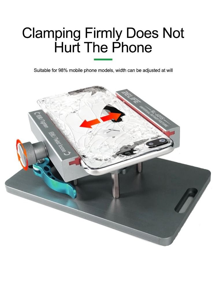 RELIFE 360 Degree Rotating Universal Fixture for Mobiles Glass Back Cover Removal Separation Tool , width can be adjusted at will - Image 4