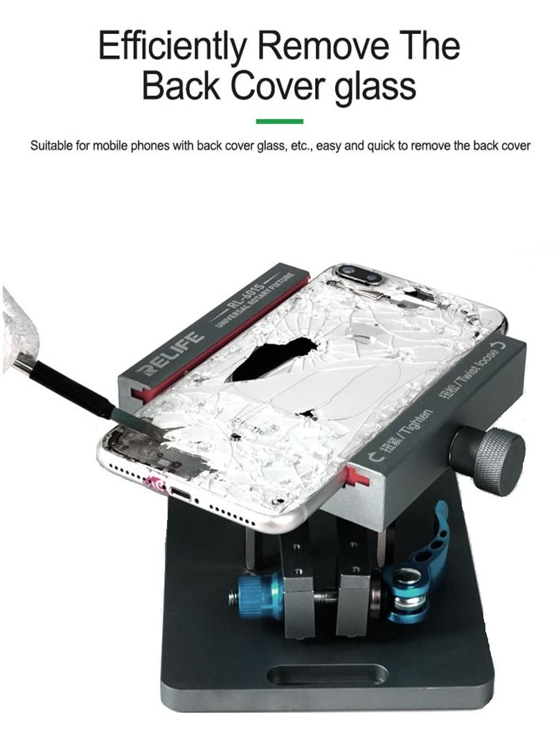 RELIFE 360 Degree Rotating Universal Fixture for Mobiles Glass Back Cover Removal Separation Tool , width can be adjusted at will - Image 5