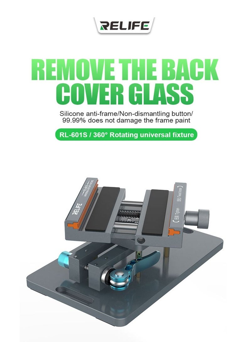 RELIFE 360 Degree Rotating Universal Fixture for Mobiles Glass Back Cover Removal Separation Tool , width can be adjusted at will - Image 1