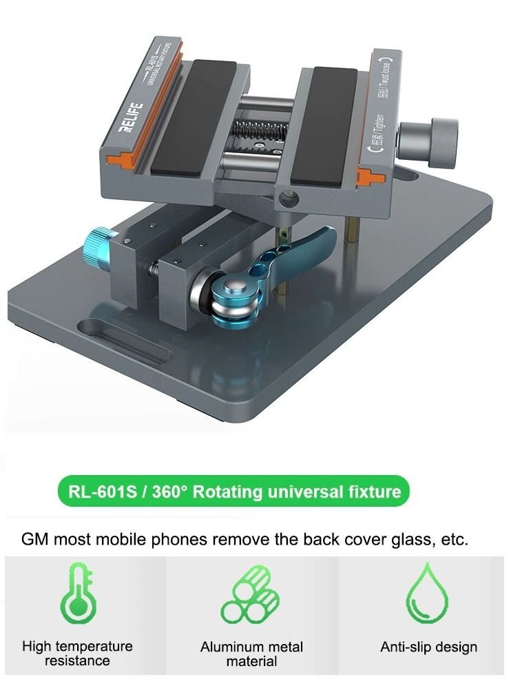 RELIFE 360 Degree Rotating Universal Fixture for Mobiles Glass Back Cover Removal Separation Tool , width can be adjusted at will - Image 3