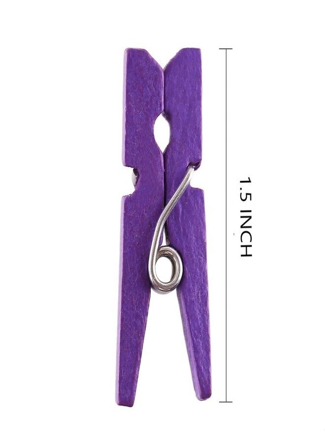 Prescent Multifunction Wooden Clips for Photo hangings, Craft/Art, Home Decoration, Papers pins, Clothes pin and More (1.5 inch, Pack of 50) - Image 2
