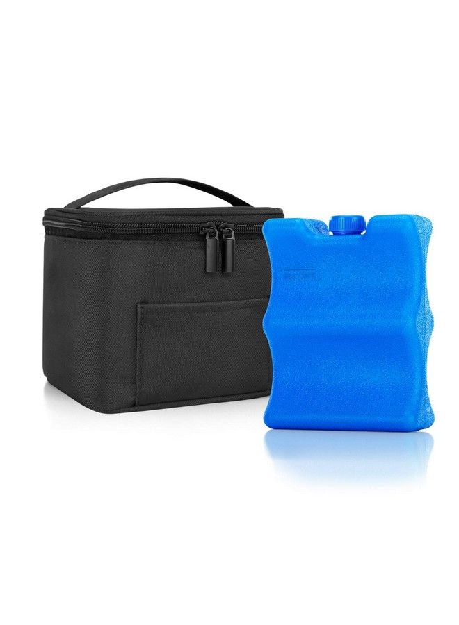 Teamoy Breastmilk Cooler Bag With Ice Pack Baby Bottles Bag For Up To 4 Large 5 Ounce Bottles Without Nipple Perfect For Nursing Mom Back To Work Black  - Image 1