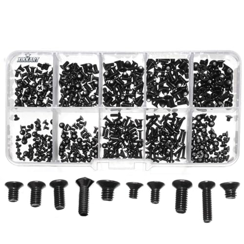 XIKKART 500 Pcs Laptop Notebook Computer Replacement Screws Kit | Compatible with Lenovo, Toshiba, Gateway, Samsung, HP, IBM, Dell, Sony, Acer, Asus | SSD, Hard Disk, (1 Box (500 Pcs)) - Image 1