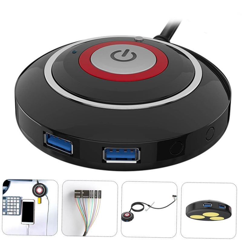 Uonlytech USB Power Reset Button Extension Cable for Computer Case with Labeled Connectors Easy Installation Replacement Switch for Office Cafe Home and Company Use - Image 4