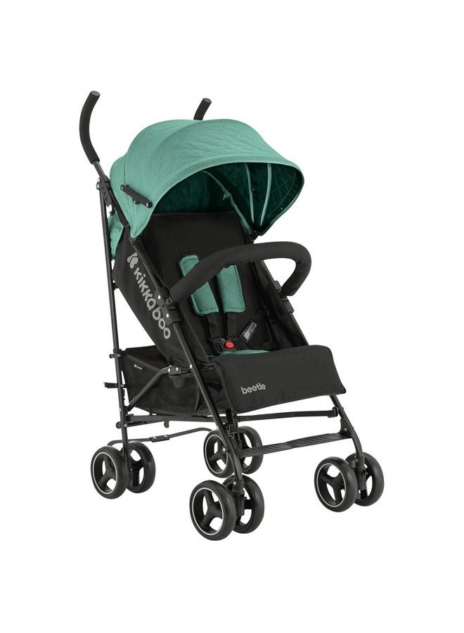 KIKKABOO عربة أطفال بإطار فولاذي سلة قابلة للإزالة بعجلات أمامية قابلة للإزالة باللون النعناعي - Image 1