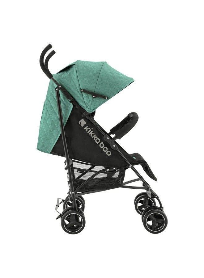 KIKKABOO عربة أطفال بإطار فولاذي سلة قابلة للإزالة بعجلات أمامية قابلة للإزالة باللون النعناعي - Image 4
