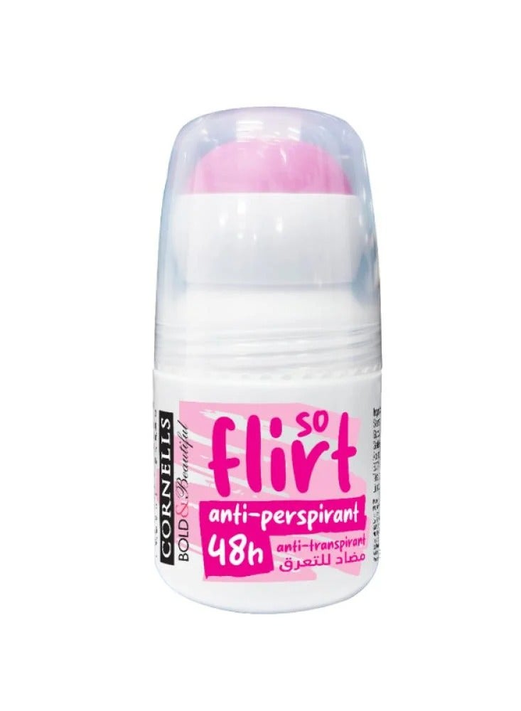 CORNELLS So Flirt Antiperspirant Roll On Deodorant Pink 50Ml