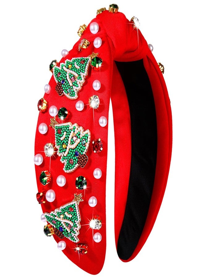 سيالكسهيني طوق رأس CEALXHENY للنساء، طوق رأس على شكل شجرة عيد الميلاد، طوق رأس مرصع بالجواهر، إكسسوارات ملابس عيد الميلاد، هدايا حفلات على شكل سترة قبيحة، هدايا العطلات (شجرة عيد الميلاد 3) - Image 1