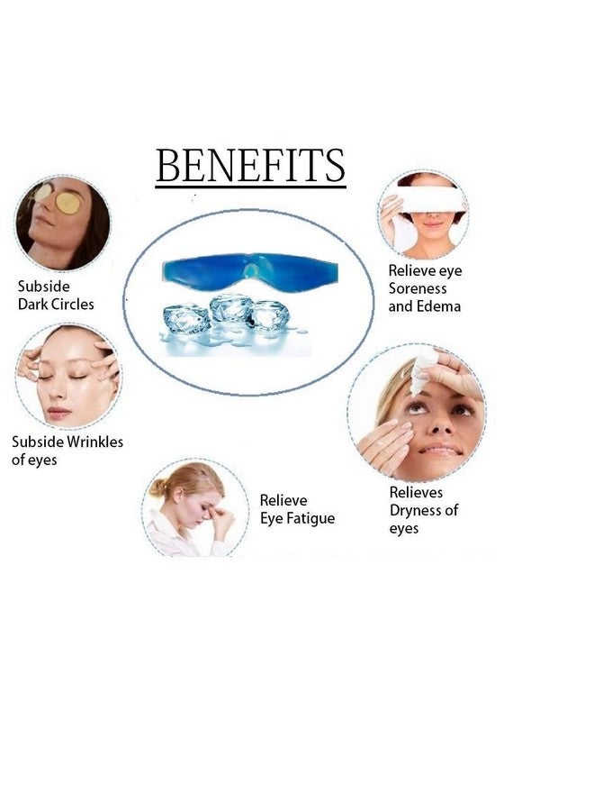 Zenkova blue gel eye mask Aqua Cooling Gel Relaxing Eye Mask Dark Circles Dry Eyes Cooling Eyes Sleeping Cool Pad - Image 3