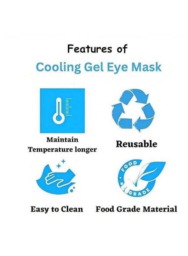 Zenkova blue gel eye mask Aqua Cooling Gel Relaxing Eye Mask Dark Circles Dry Eyes Cooling Eyes Sleeping Cool Pad - Image 2