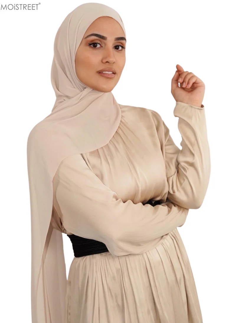 Moistreet MOiSTREET Hijab Beige Chiffon