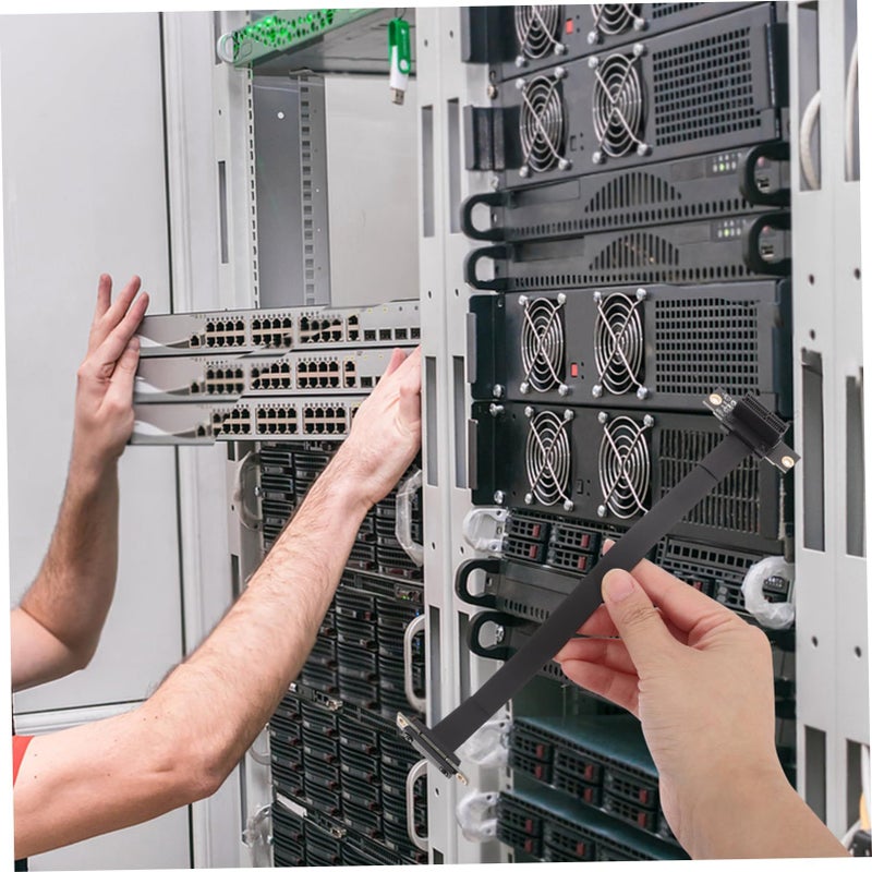 كابل تمديد PCI-E عالي السرعة لبطاقة الرسوميات، سهل التركيب، لا يحتاج إلى طاقة إضافية، لون أسود، مقاس 20x6x1 سم - Image 5