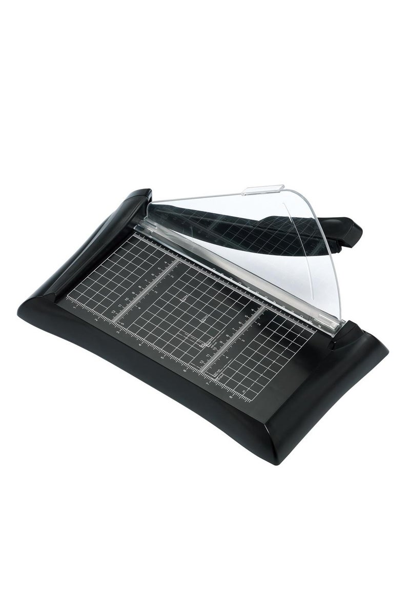 مقص ورق (Guillotine) – طول قطع 220 مم، حتى 3 أوراق، أسود