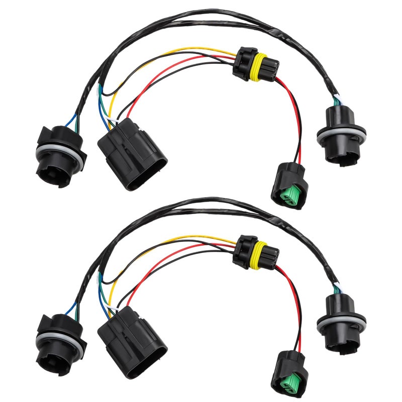 KPALAG 2PCS Headlight Wiring Harness Assembly Front Headlamp Socket Wire Compatible with Chevy Silverado 1500 2500HD 3500HD 2008 2009 2010 2011 2012 2013 2014 Replace# 15841609 25962806 645745 - Image 1