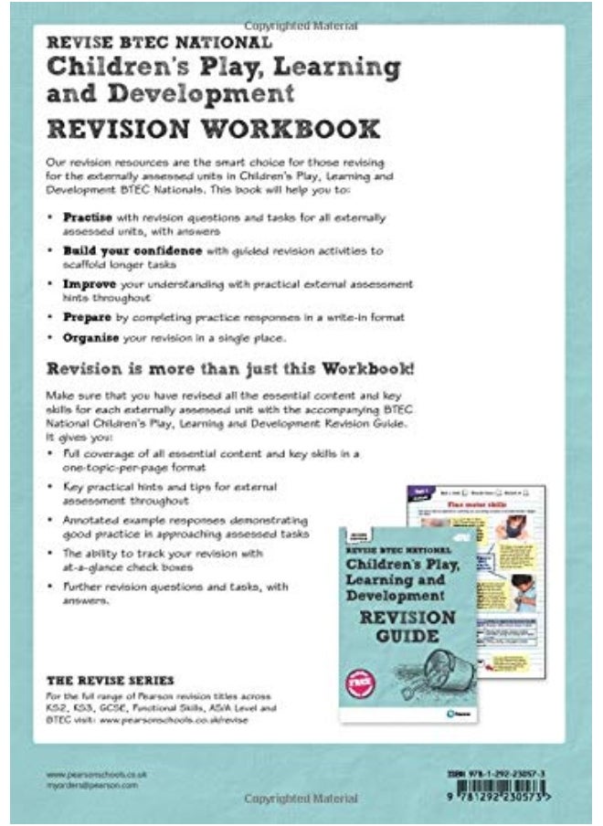 Pearson REVISE BTEC National Children's Play, Learning and Development Revision Workbook - 2023 and 2024 exams and assessments  - Image 2