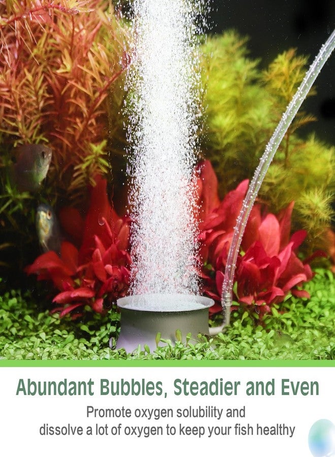هايغر حجر تهوية لحوض السمك من هيجر، حجر فقاعات نانو، هادئ، فائق التركيز بالأكسجين المذاب، طقم موزع أكسجين عالي التركيز، مصنوع من الفولاذ المقاوم للصدأ، حجر تهوية نانو للأكسجين لحوض السمك والزراعة المائية - 2.2 بوصة - Image 4