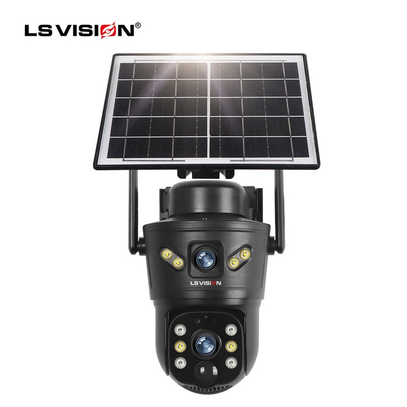 إل أس فيجين كاميرا لاسلكية بالطاقة الشمسية V380 4G - مراقبة خارجية مع رؤية ليلية بمسافة 25 مترًا - Image 4