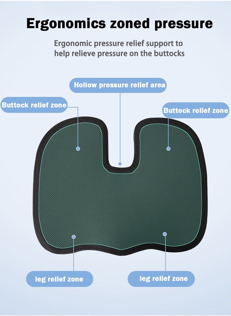 EqiEch 3D Mesh Covering Breathable Ergonomic Gel Enhanced Seat Memory Foam Black Cushion Is Ideal For Relieving Sciatica  - Image 5