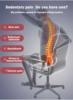 EqiEch 3D Mesh Covering Breathable Ergonomic Gel Enhanced Seat Memory Foam Black Cushion Is Ideal For Relieving Sciatica  - Image 3