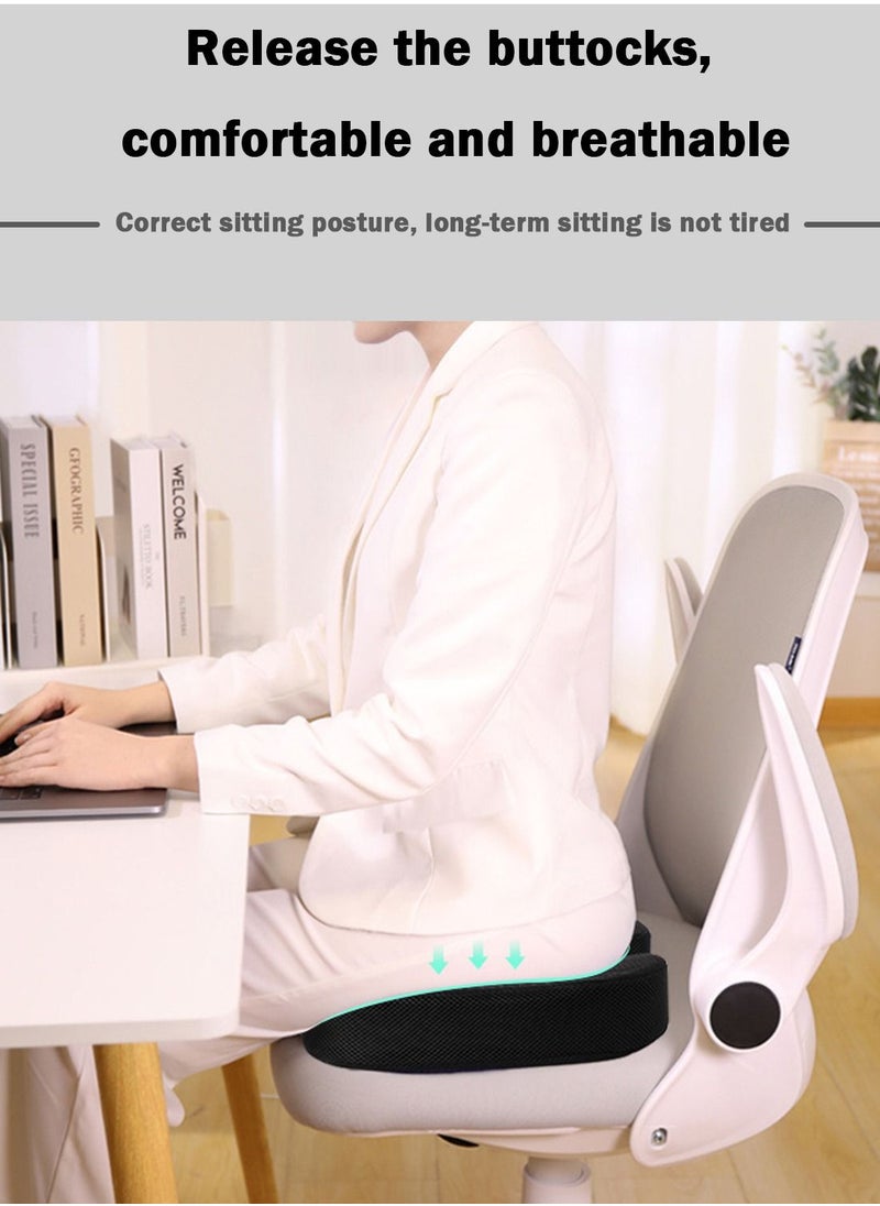 EqiEch 3D Mesh Covering Breathable Ergonomic Gel Enhanced Seat Memory Foam Black Cushion Is Ideal For Relieving Sciatica  - Image 4
