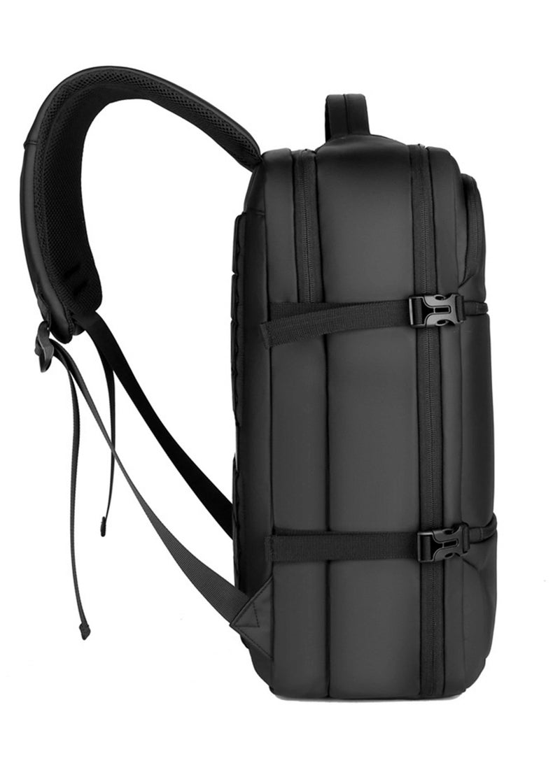 HIKE Premium Unisex Backpack Water Resistant Laptop Daypack with 360° Degree Opening and Separate Laptop Compartment for Travel/Business/College, HK2026-BLACK - Image 5