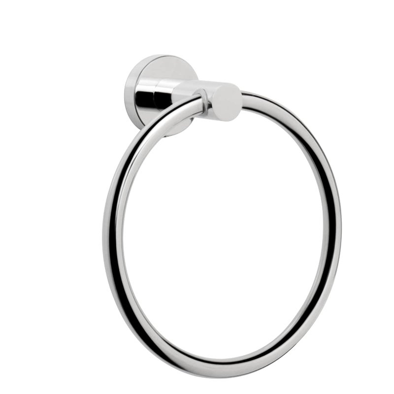 NearMoon NearMoon Bath Towel Ring Bathroom Hardware AccessoriesThicken Stainless Steel Hand Towel Holder for Bathroom Modern Round Towel Hanger Wall Mounted Chrome 1 Pack 