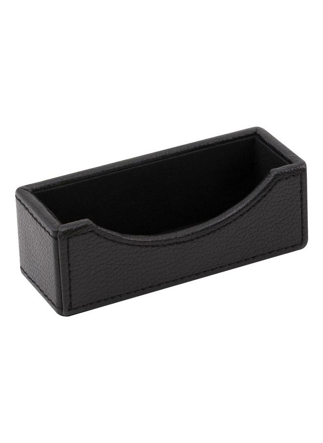 See Jane Work - ® Faux Leather Business Card Holder, Black - Image 1