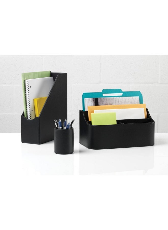 See Jane Work - ® Faux Leather Business Card Holder, Black - Image 1