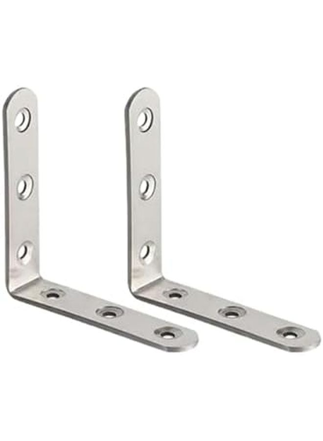 2pcs L Shaped Brackets 80mm 80mm For Furniture Cabinets Wardrobes Shelf Bracket Accessories - Image 1