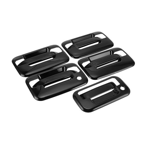 REPAIROCK 1 Set Door Handle Bowl Cover Tailgate Door Handle Cover for Ford F150 20042014 Car Door Handle Protector without Keypad ABS Black - Image 1