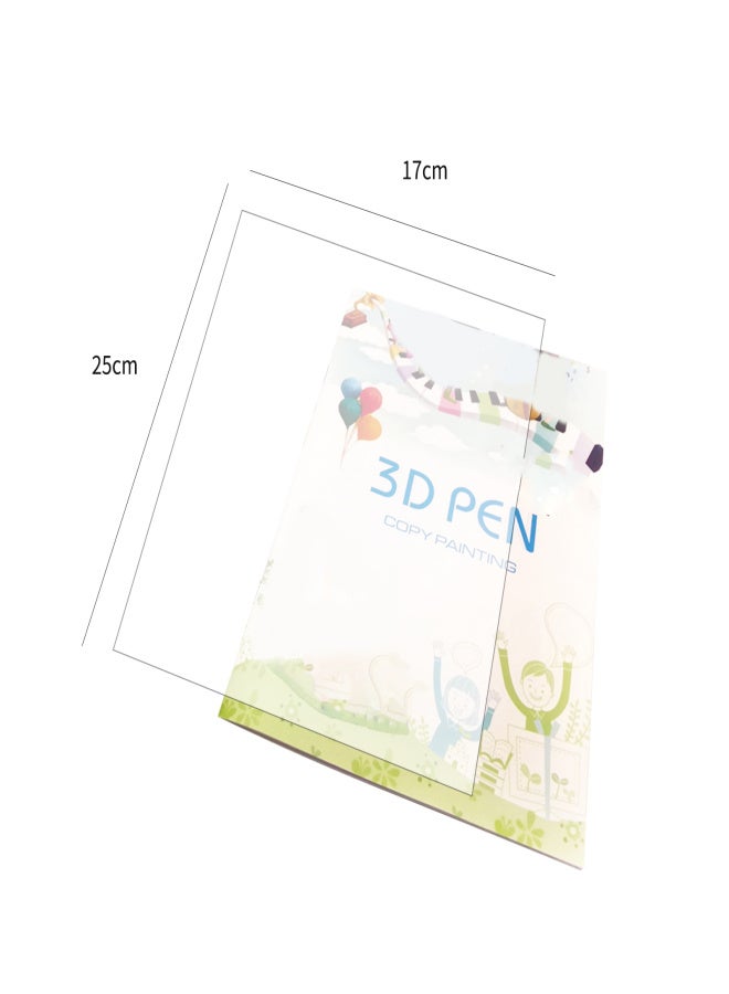3D Pen Template Book For 3D Printing Pen Drawing Stencils 40 Drawing Pattern With a Transparent Template For Children DIY - Image 5
