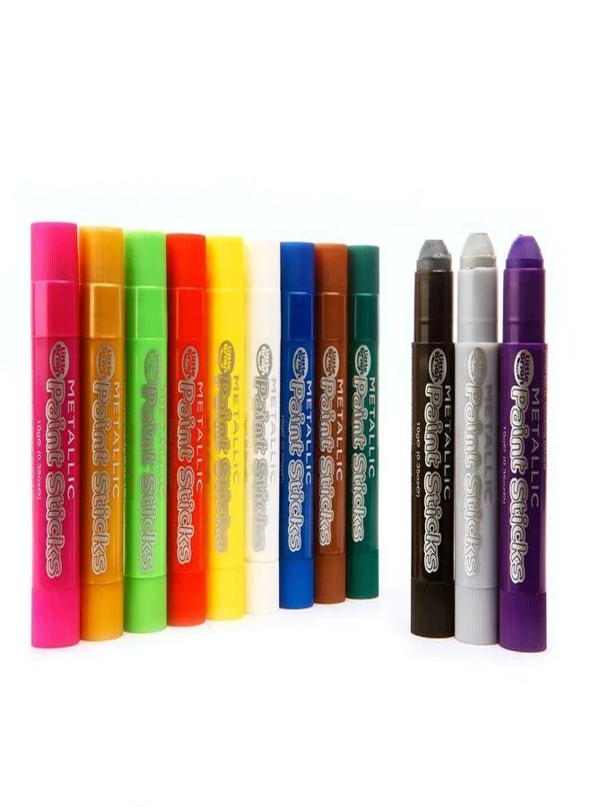 Little Brian Metallic Paint Sticks Set, 12Pc