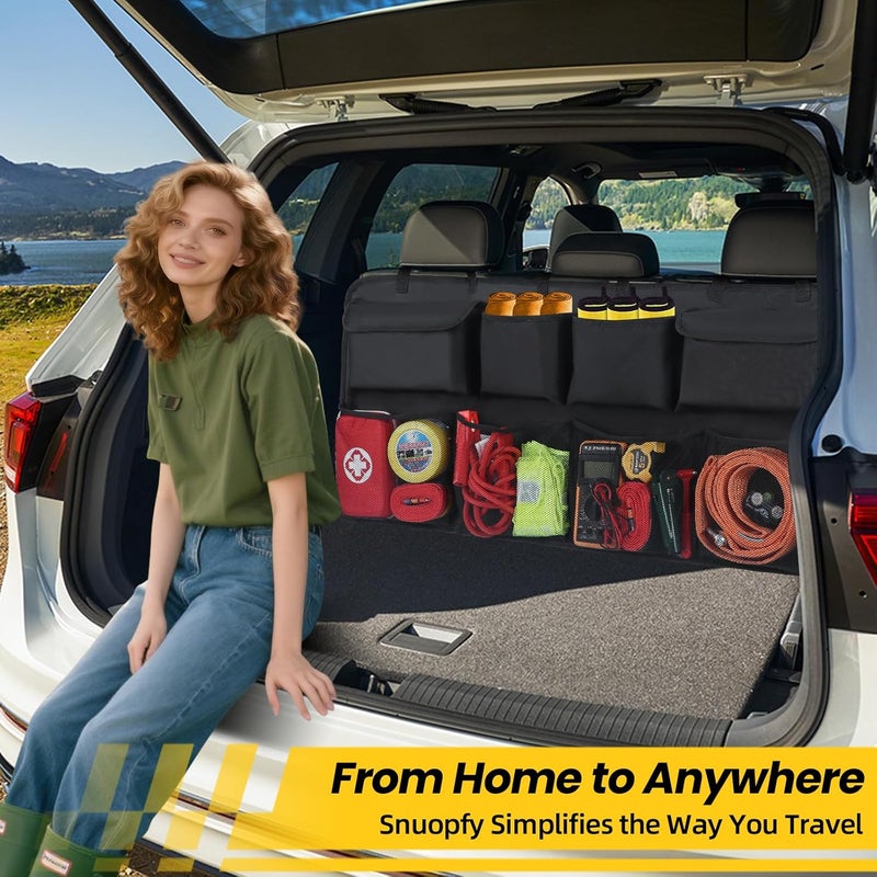 Snuopfy Car Trunk Organizer, Backseat Hanging Organizer with 8 Large Storage Bag Super Capacity -Trunk Organizer for SUV,Truck,Van -Your Space Saving Expert - Image 4