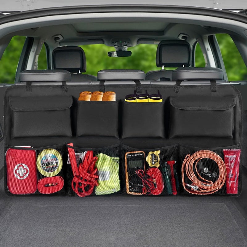Snuopfy Car Trunk Organizer, Backseat Hanging Organizer with 8 Large Storage Bag Super Capacity -Trunk Organizer for SUV,Truck,Van -Your Space Saving Expert - Image 1