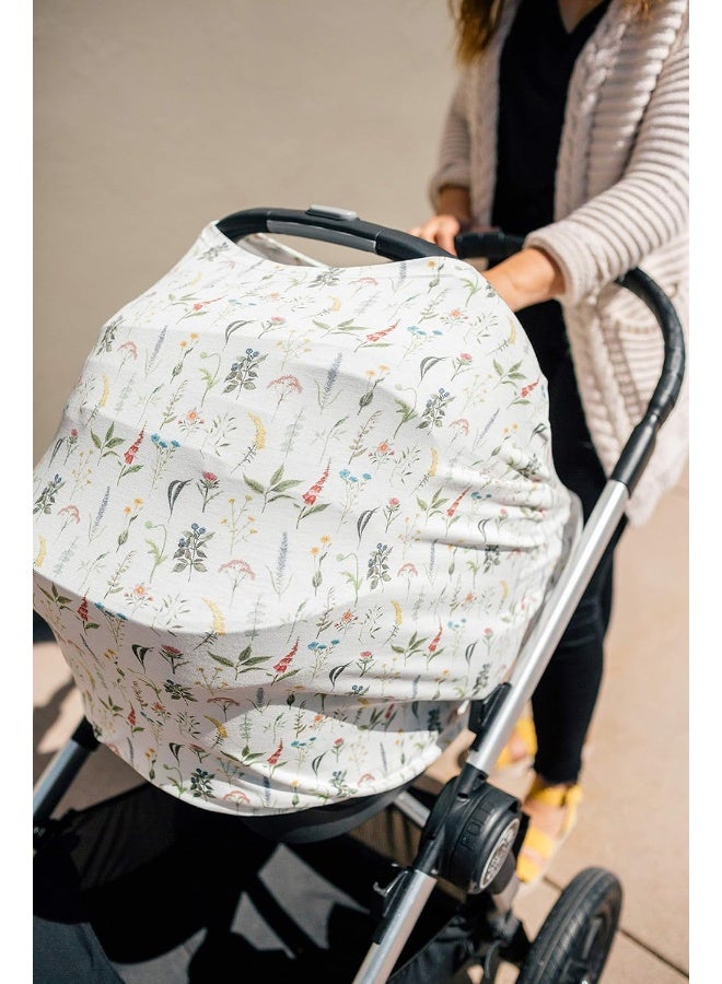 Copper Pearl Baby Car Seat Cover Canopy and Nursing Cover Multi-Use Stretchy 5 in 1 Gift - Image 4