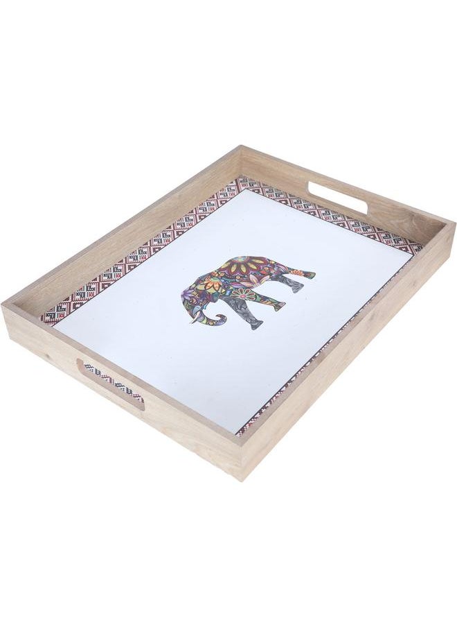 Alsaif Wooden Serving Tofir 42 Cm Rectangle White  - Image 2