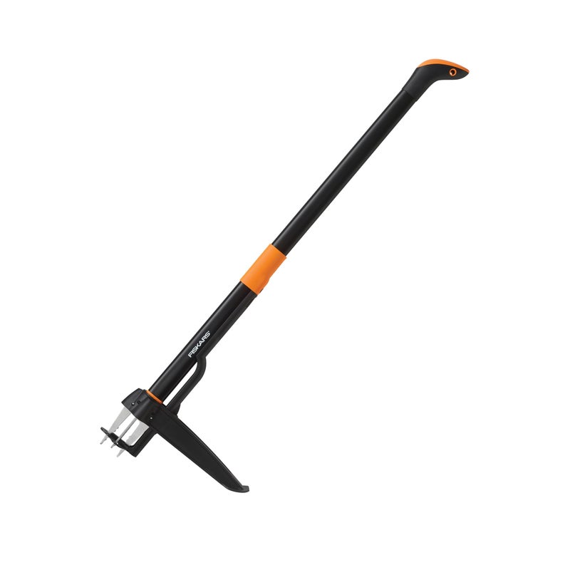 Fiskars 4-Claw Stand Up Weed Puller Tool, Gardening Hand Weeding Tool with 39" Long Ergonomic Handle with Easy-Eject Mechanism - Image 1