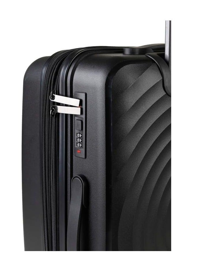 Expandable travel bag, size 28 inches, equipped with a TSA lock, steel structure and swivel wheels, black color Shock resistant, suitable for airports  - Image 4