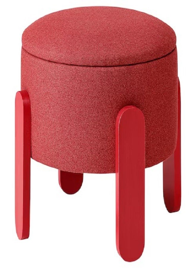 Pouf, with storage/red - Image 1