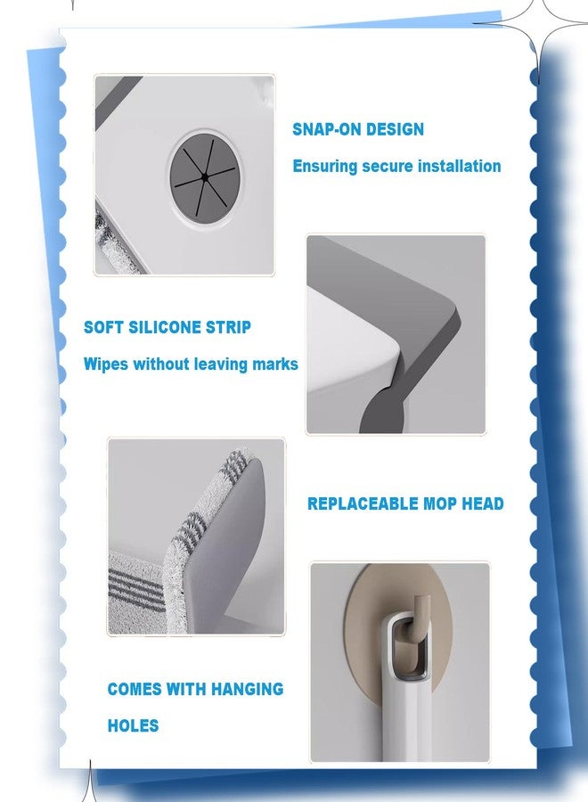 Xifando Small mop - Kids Sized Flat Sweeper with dehydrated Plastic Splint and Scraper, no Hand wash Needed - Image 4