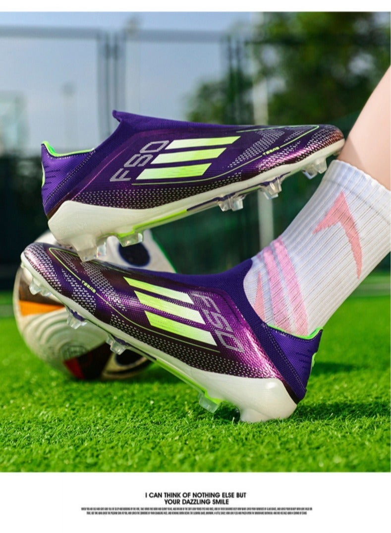 SKT Shiketro Laceless Football Shoes For Men And Women, Youth, Broken Nails, Long Nails, Competition Training Shoes, Portable And Non-Slip Outdoor Sports Shoes - Image 2