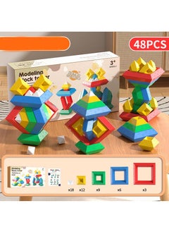 Y&D Varied Pyramid Large Particle Building Blocks Puzzle Assembled Stacking Toys-48PCS  - Image 1