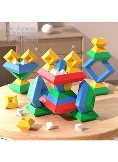 Y&D Varied Pyramid Large Particle Building Blocks Puzzle Assembled Stacking Toys-48PCS  - Image 2