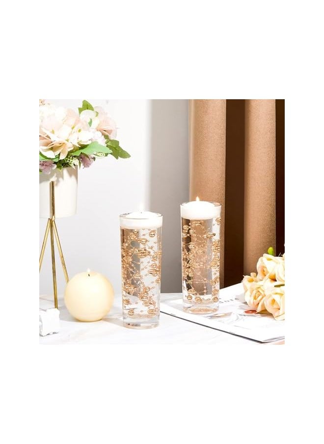 The Bros - 24 Pcs Artificial Pearl String for Floating Candle Faux Pearls Beads String Pearl Party Garland Decoration for Vases Filler Wedding Centerpiece Christmas Party Decor (Rose Gold) - Image 1