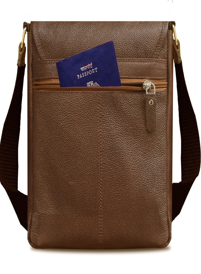 ABYS حقيبة سفر من الجلد الطبيعي من ABYS | حقيبة كروس بودي | حقيبة مراسلة للرجال والنساء - Image 2